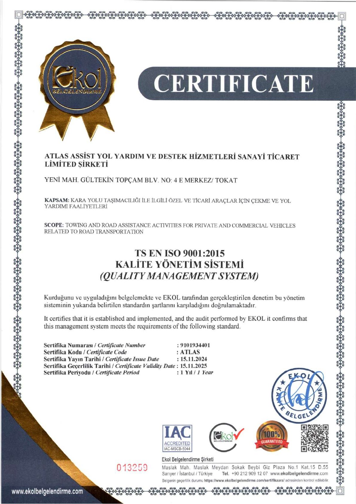 ISO 9001:2015